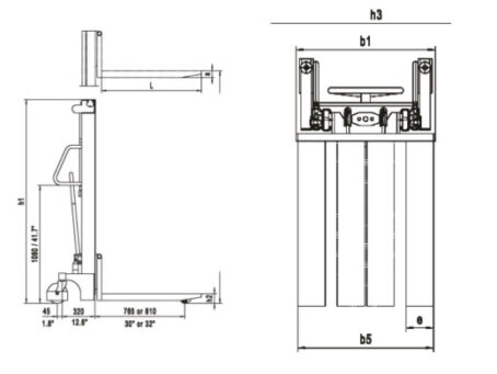 Geolift MS1025 High Performance Manual Hydraulic Stacker 1-Ton - Image 3